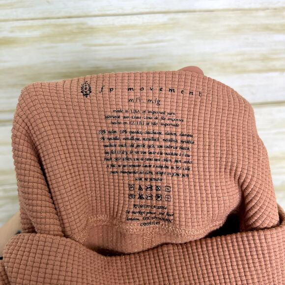 Free People NWT Ultra High Rise Polish Up Leggings Cinnamon/Gold - Picture 7 of 8